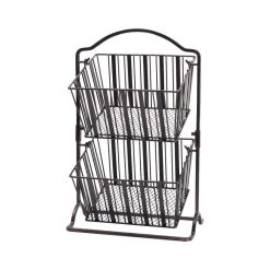2 Tier Stripe Hanging Storage Basket