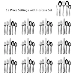 MIKASA Cocoa Blossom 65 Piece Flatware Set, Service For 12 -Home Furnishings Store cocoa blossom 65 piece flatware set service for 12 5061639 2