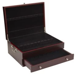 Dark Walnut Single Drawer Flatware Chest