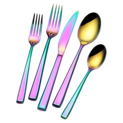 Home Furnishings Store 28 Forged Rainbow Dream 20 Piece Flatware Set, Service For 4