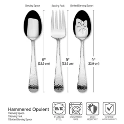 MIKASA Hammered Mirror Opulent 75 Piece Flatware Set, Service For 12 -Home Furnishings Store hammered mirror opulent 75 piece flatware set service for 12 5247014 5