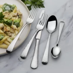 MIKASA Hammered Mirror Opulent 75 Piece Flatware Set, Service For 12 -Home Furnishings Store hammered mirror opulent 75 piece flatware set service for 12 5247014 6