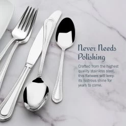 Home Furnishings Store -Home Furnishings Store regent bead 65 piece flatware set service for 12 5081086 8