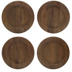 Mango Wood Set Of 4 Charger Plates